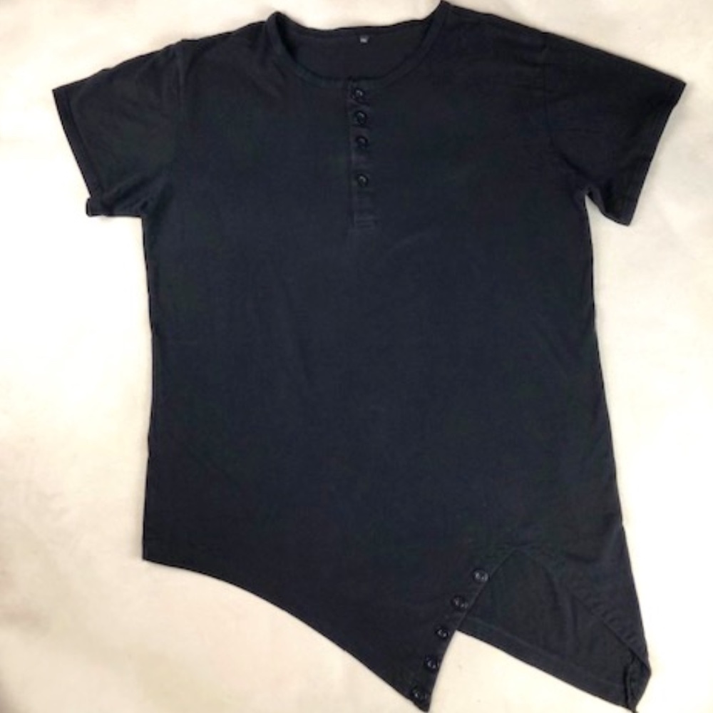 Summer Men T-Shirt Hip Hop Streetwear Irregular